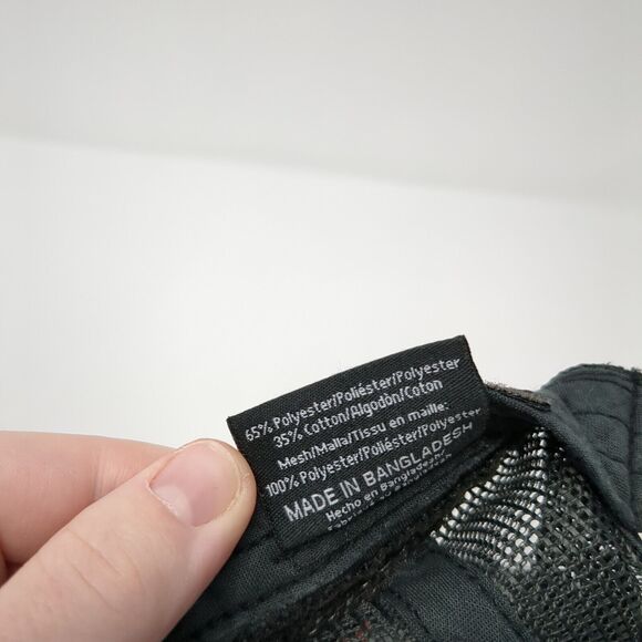 V Snapback Trucker Hat Black One Size Adjustable Mesh Back Pacific Headwear - Picture 9 of 9